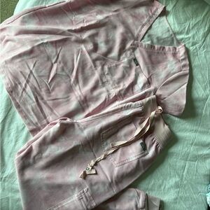 Figs breast cancer awareness collection scrub set